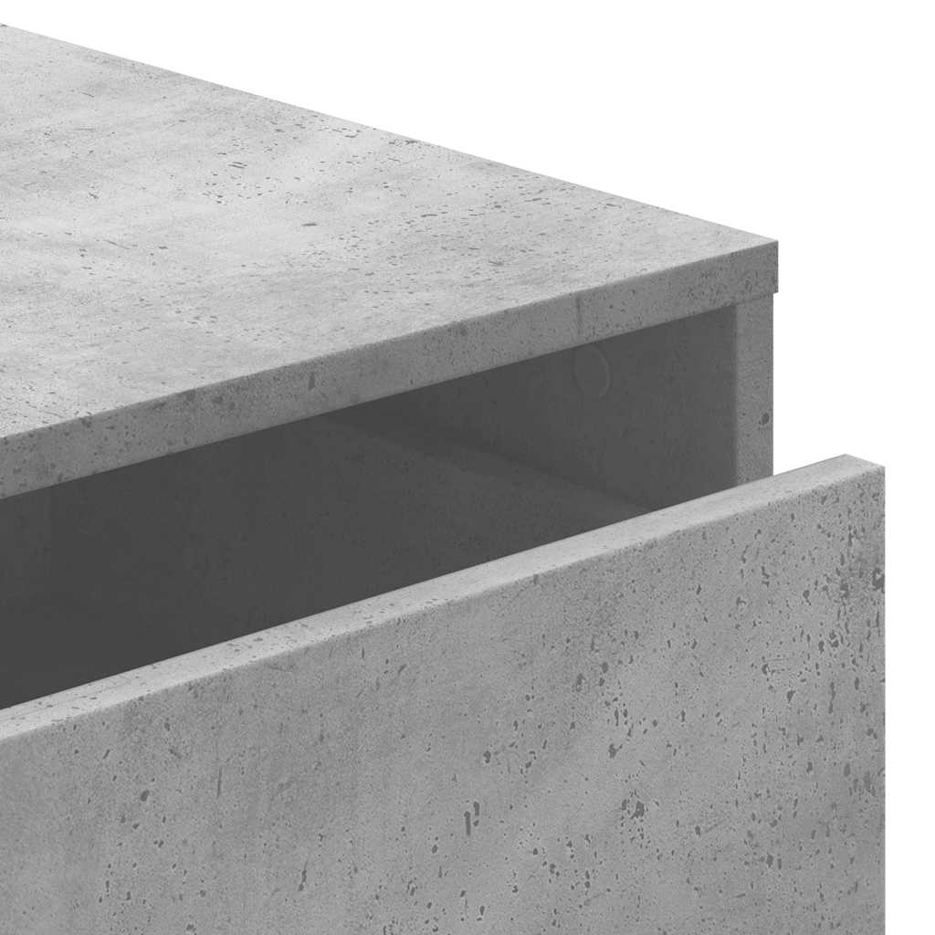 Corner Chest of Drawers Concrete Grey 60x41x76 cm Engineered Wood
