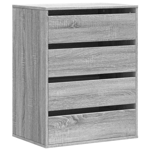 Corner Chest of Drawers Grey Sonoma 60x41x76 cm Engineered Wood