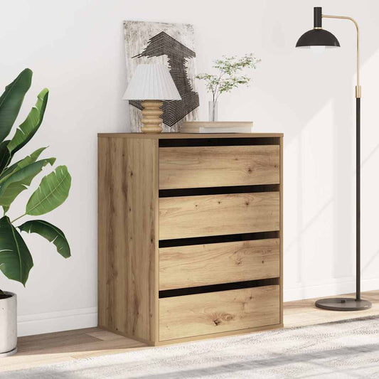 Corner Chest of Drawers Artisian Oak 60x41x76 cm Engineered Wood