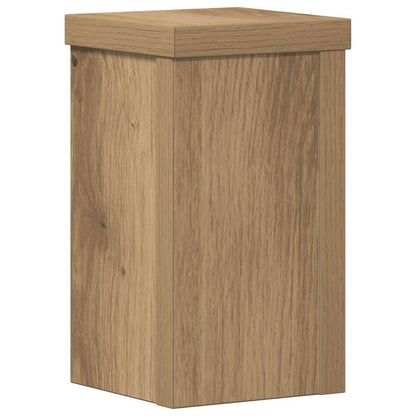 Plant Stands 2 pcs Artisan Oak 10x10x18 cm Engineered Wood