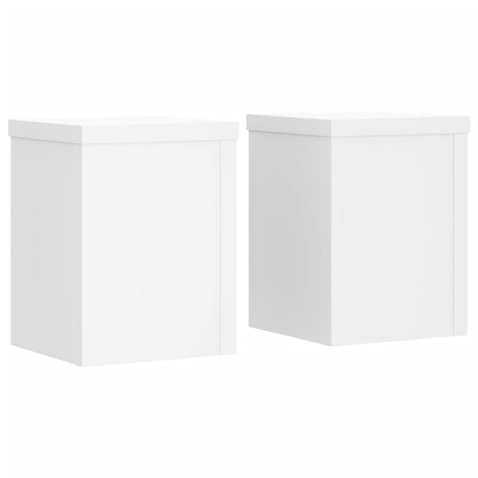 Plant Stand 2 pcs White 15 x 15 x 20 cm Engineered Wood