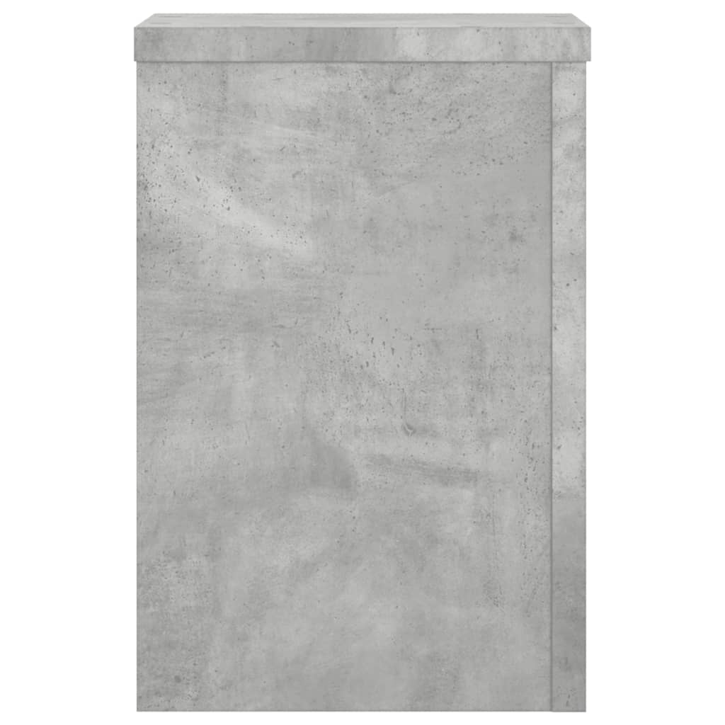 Plant Stands 2 pcs Concrete Grey 20x20x30 cm Engineered Wood
