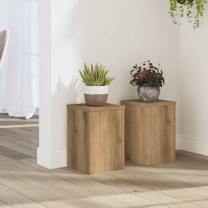 Plant Stands 2 pcs Artisan Oak 20x20x30 cm Engineered Wood