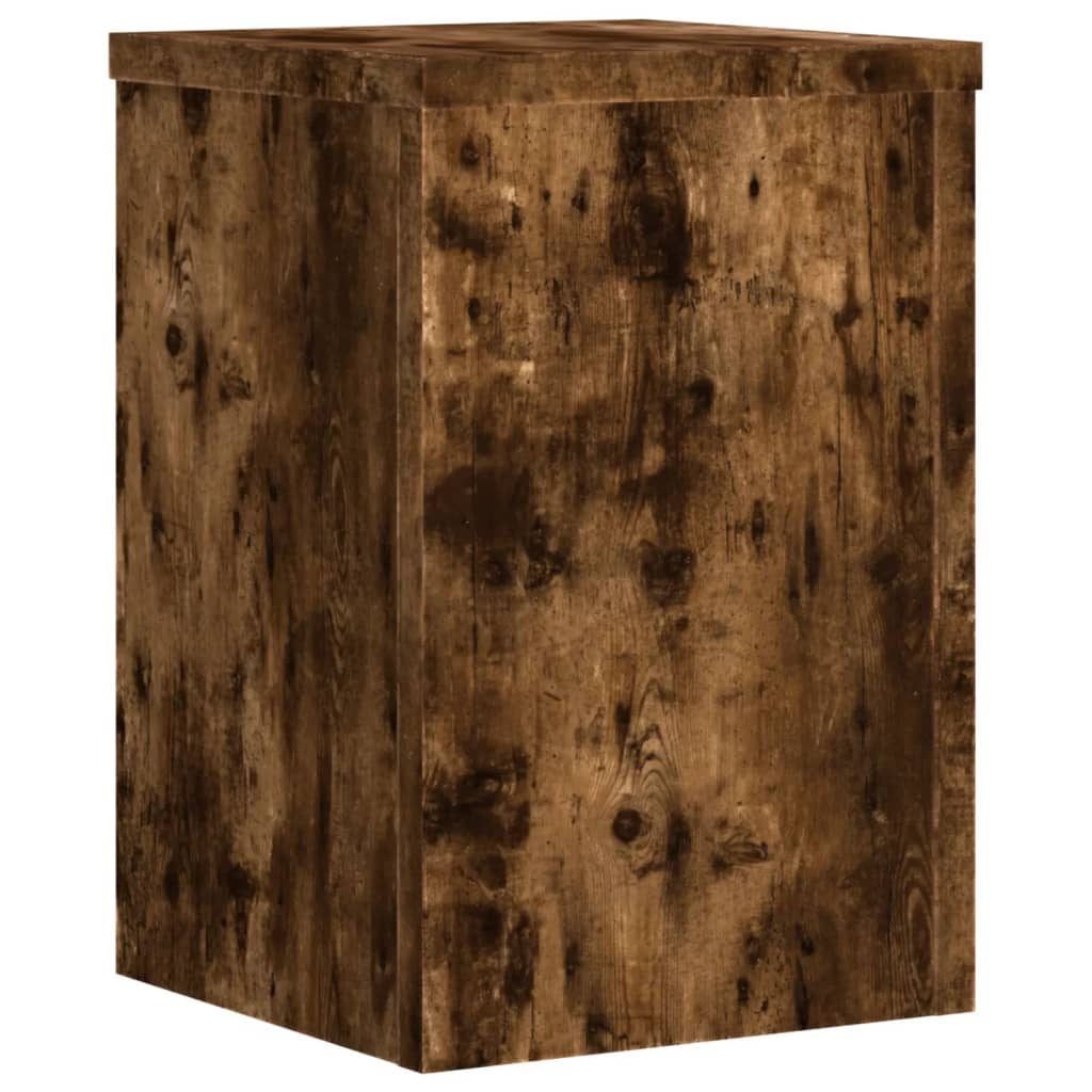 Plant Stands 2 pcs Smoked Oak 25x25x35 cm Engineered Wood