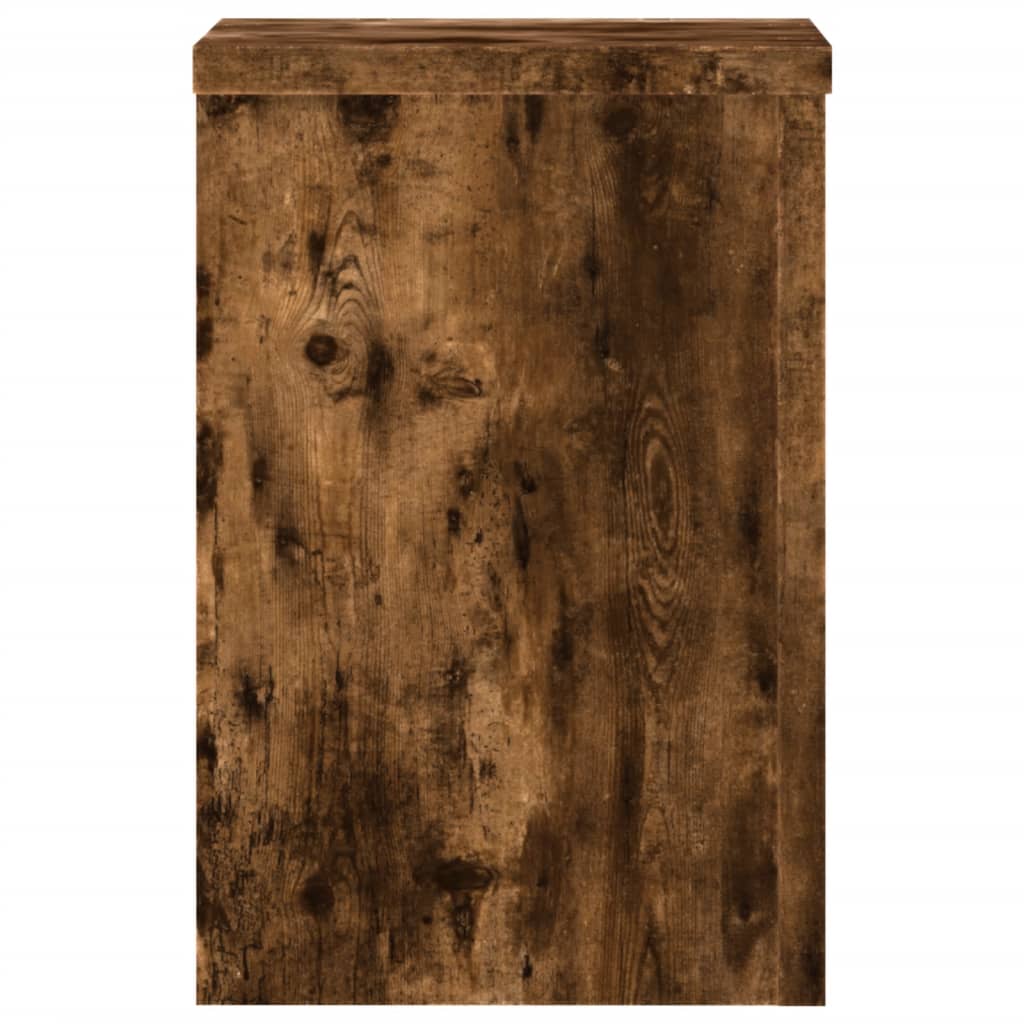 Plant Stands 2 pcs Smoked Oak 25x25x35 cm Engineered Wood