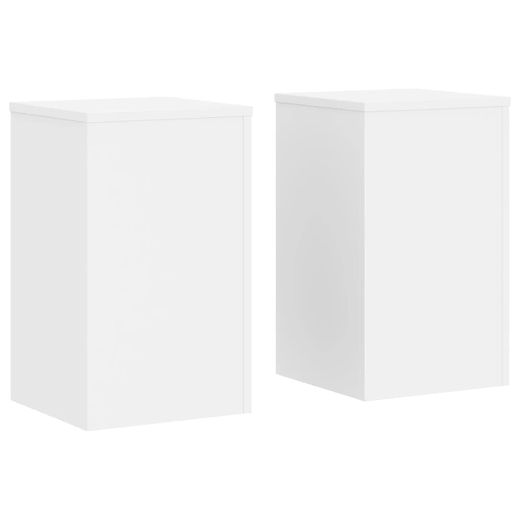 Plant Stands 2 pcs White 30x30x50 cm Engineered wood