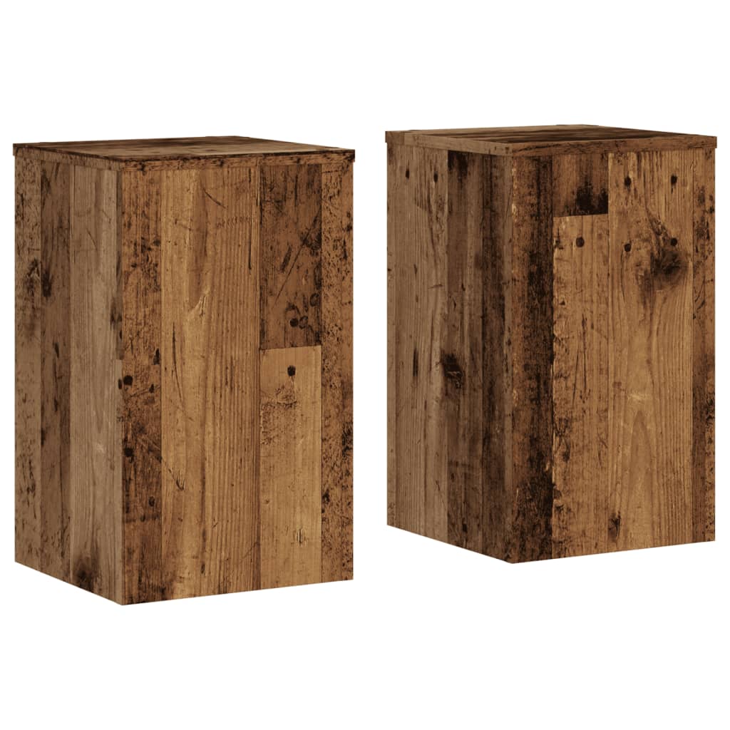 Plant Stands 2 pcs Old Wood 30x30x50 cm Engineered wood