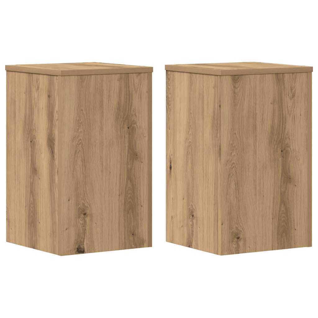 Plant Stands 2 pcs Artisan Oak 30x30x50 cm Engineered wood
