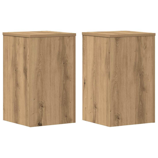 Plant Stand 2 pcs Oak 30 x 30 x 50 cm Engineered Wood