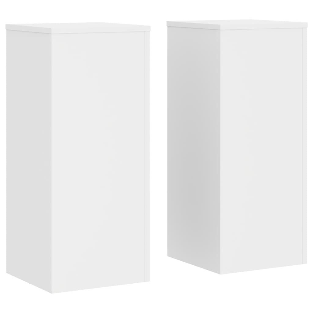 Plant Stands 2 pcs White 30x30x70 cm Engineered wood