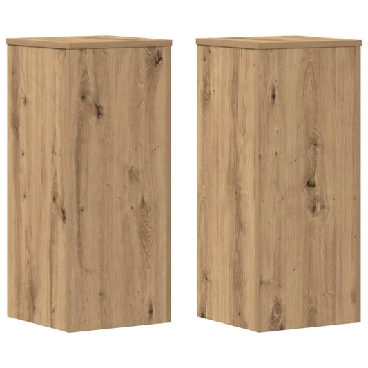 Plant Stand 2 pcs Oak 30 x 30 x 70 cm Engineered Wood
