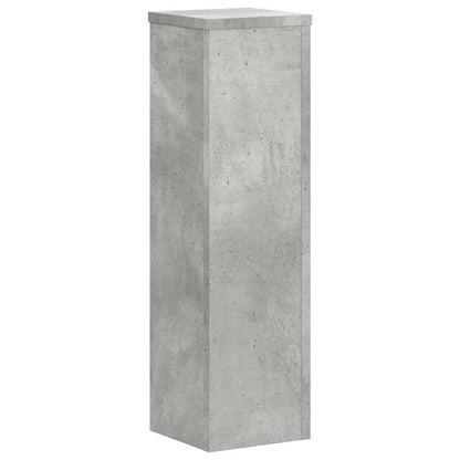 Plant Stands 2 pcs Concrete Grey 17x17x60 cm Engineered Wood