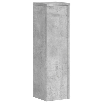 Plant Stands 2 pcs Concrete Grey 17x17x60 cm Engineered Wood