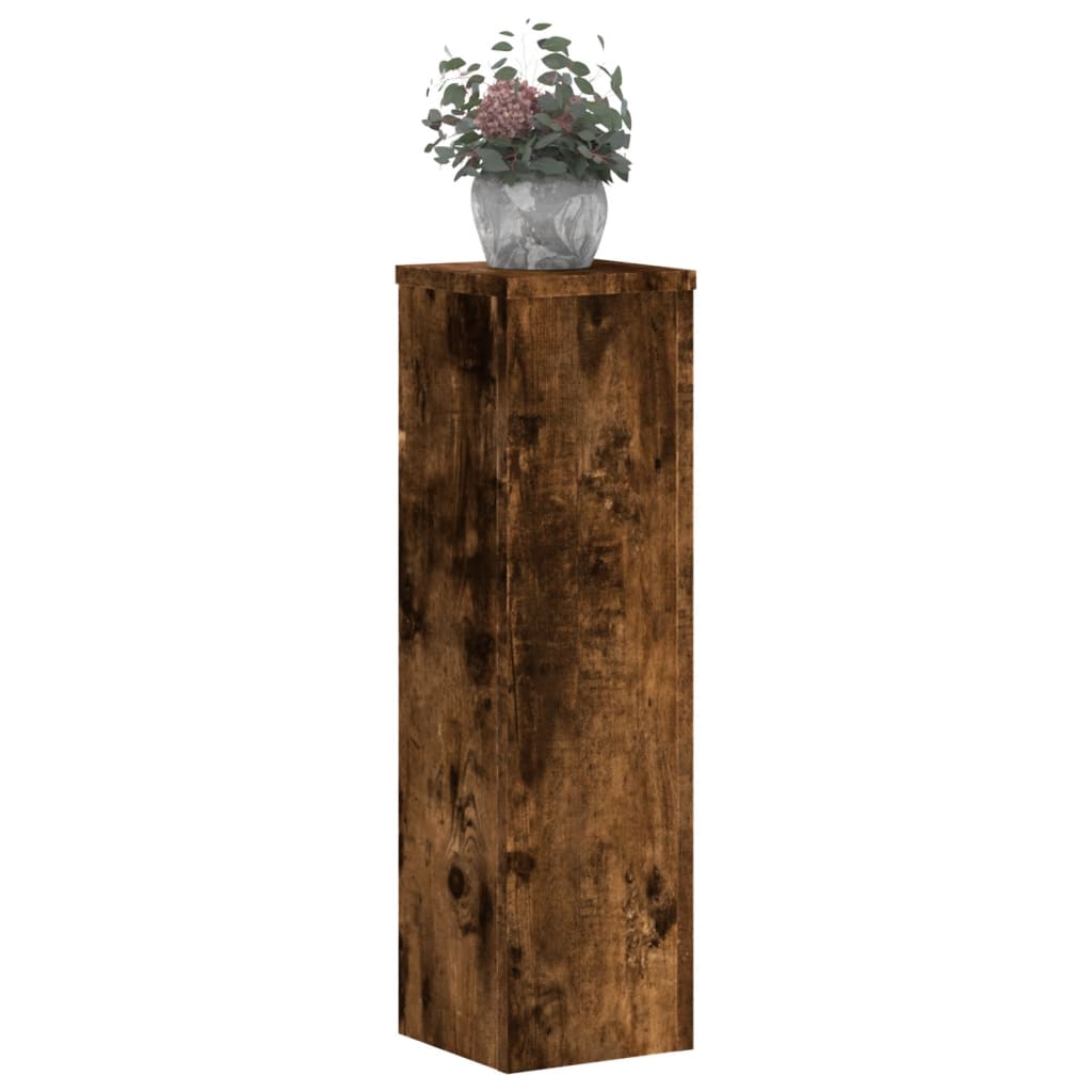 Plant Stands 2 pcs Smoked Oak 17x17x60 cm Engineered Wood