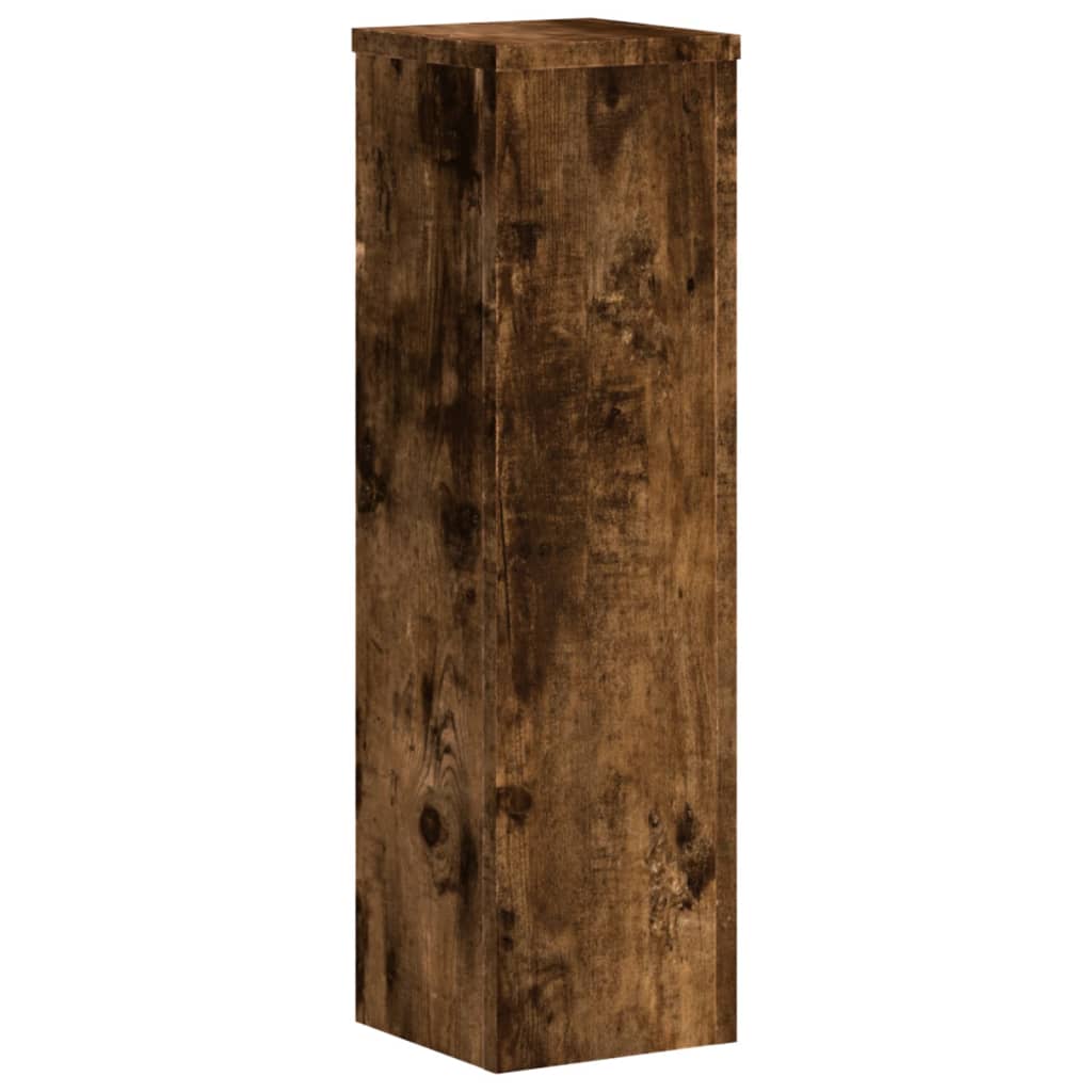 Plant Stands 2 pcs Smoked Oak 17x17x60 cm Engineered Wood