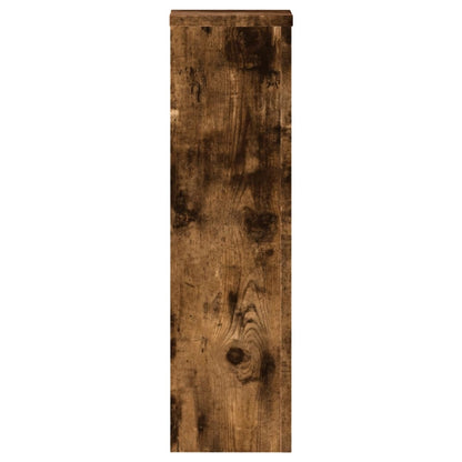 Plant Stands 2 pcs Smoked Oak 17x17x60 cm Engineered Wood