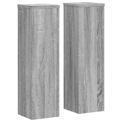 Plant Stands 2 pcs Grey Sonoma 17x17x60 cm Engineered Wood