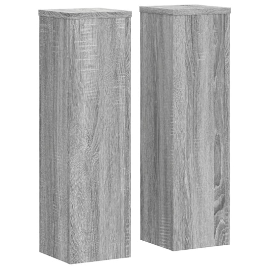 Plant Stand 2 pcs Grey Sonoma 17 x 17 x 60 cm Engineered Wood