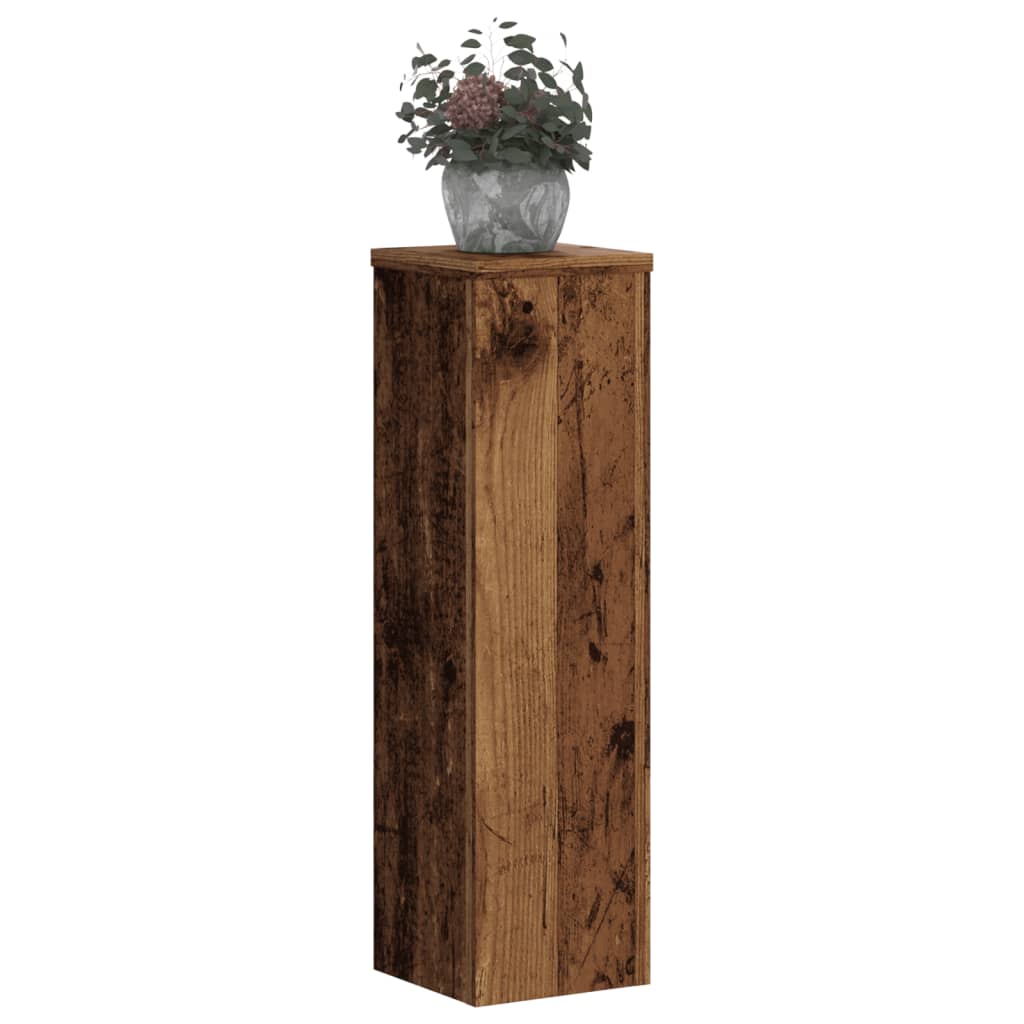 Plant Stands 2 pcs Old Wood 17x17x60 cm Engineered Wood