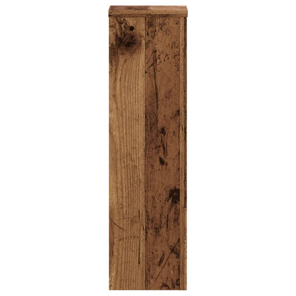 Plant Stands 2 pcs Old Wood 17x17x60 cm Engineered Wood