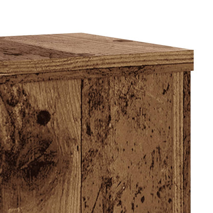 Plant Stands 2 pcs Old Wood 17x17x60 cm Engineered Wood