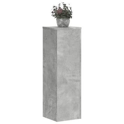Plant Stands 2 pcs Concrete Grey 25x25x80 cm Engineered Wood