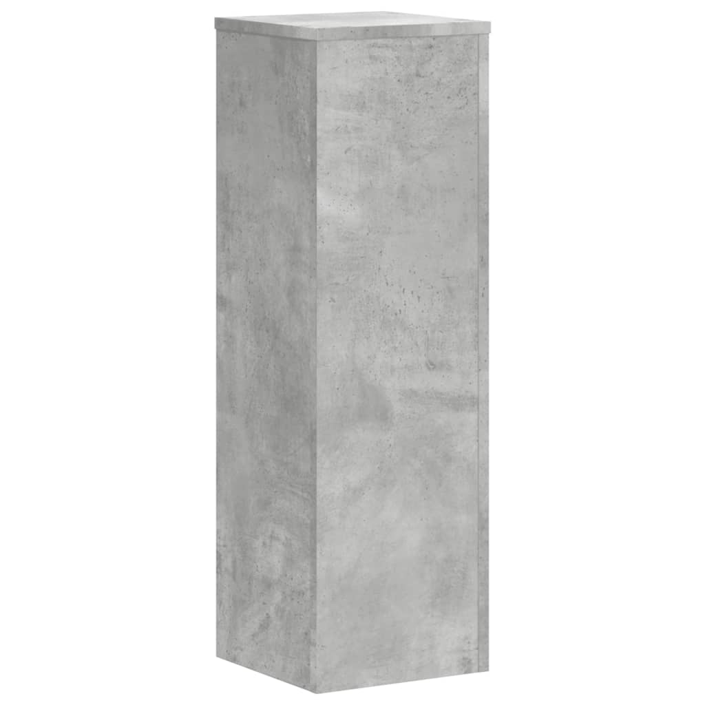 Plant Stands 2 pcs Concrete Grey 25x25x80 cm Engineered Wood