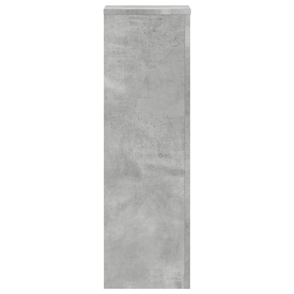 Plant Stands 2 pcs Concrete Grey 25x25x80 cm Engineered Wood