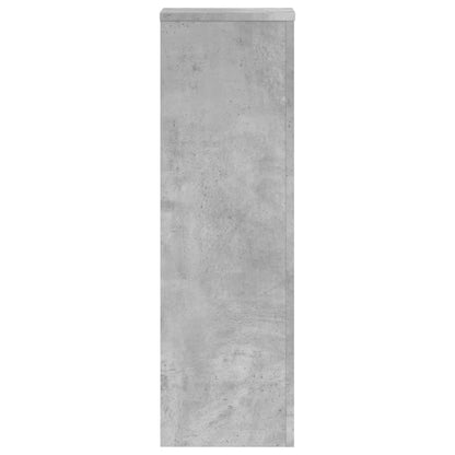 Plant Stands 2 pcs Concrete Grey 25x25x80 cm Engineered Wood