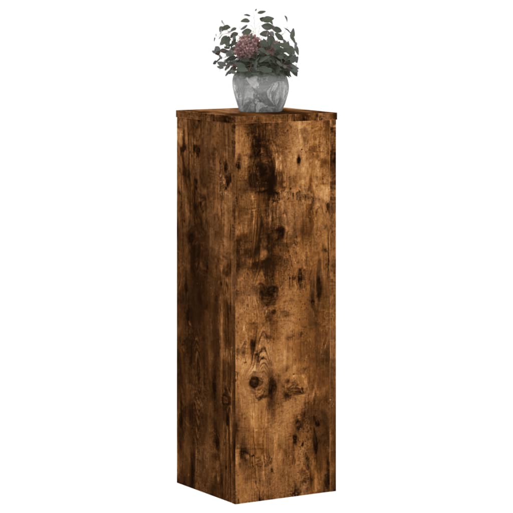 Plant Stands 2 pcs Smoked Oak 25x25x80 cm Engineered Wood