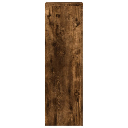 Plant Stands 2 pcs Smoked Oak 25x25x80 cm Engineered Wood
