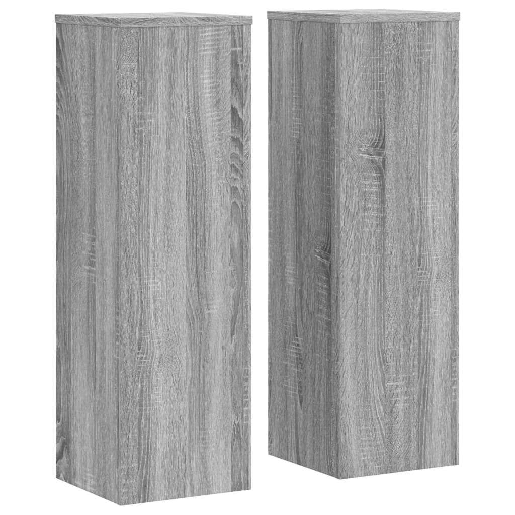 Plant Stands 2 pcs Grey Sonoma 25x25x80 cm Engineered Wood