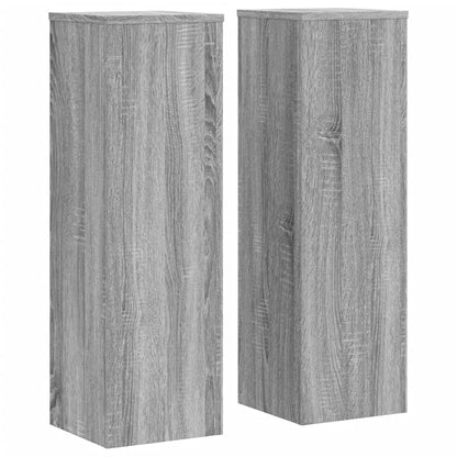 Plant Stands 2 pcs Grey Sonoma 25x25x80 cm Engineered Wood