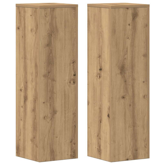 Plant Stand 2 pcs Oak 25 x 25 x 80 cm Engineered Wood