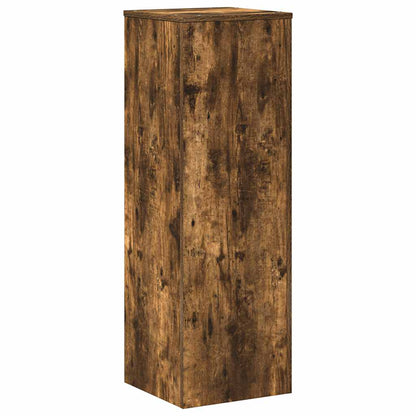 Plant Stand Smoked Oak 33x33x100 cm Engineered Wood