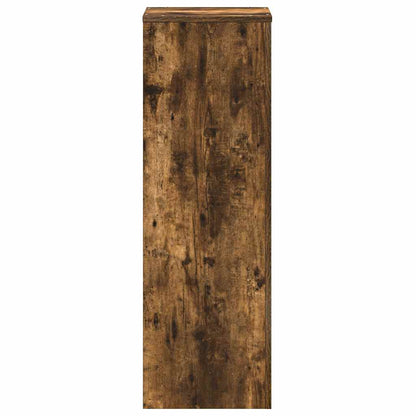 Plant Stand Smoked Oak 33x33x100 cm Engineered Wood