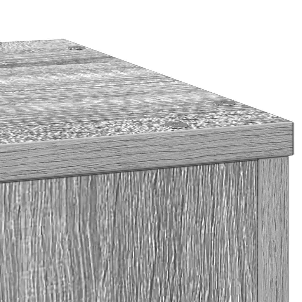 Plant Stand Grey Sonoma 33x33x100 cm Engineered Wood