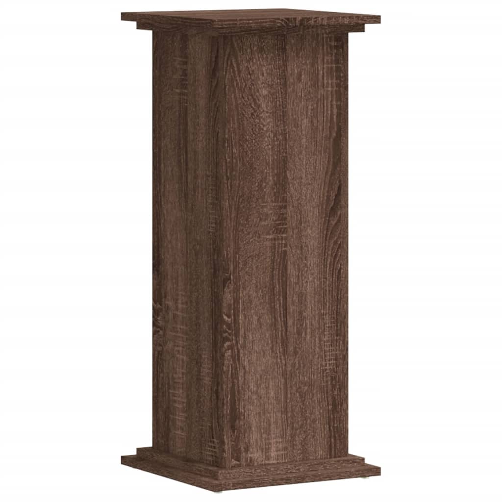 Plant Stand Brown Oak 33x33x80 cm Engineered Wood