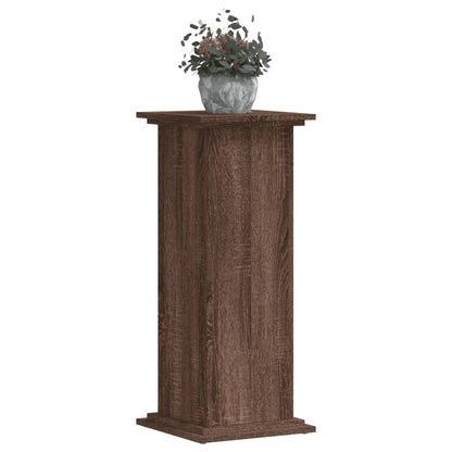 Plant Stand Brown Oak 33x33x80 cm Engineered Wood