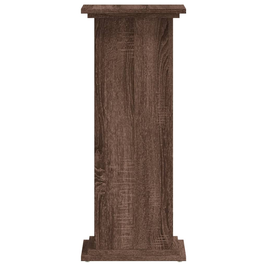 Plant Stand Brown Oak 33x33x80 cm Engineered Wood