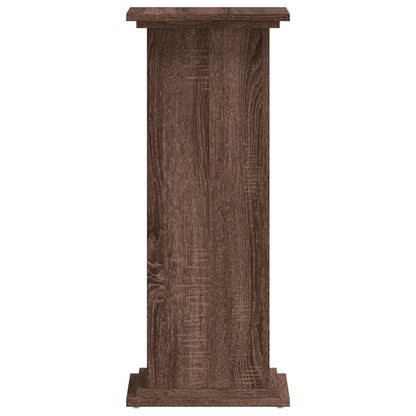 Plant Stand Brown Oak 33x33x80 cm Engineered Wood