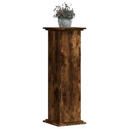 Plant Stand Smoked Oak 33x33x100 cm Engineered Wood