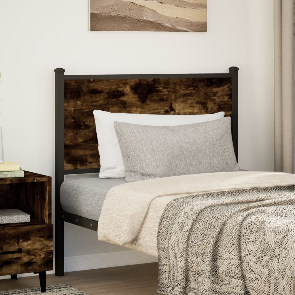 Replace Headboard Smoked Oak 90 cm Engineered Wood and Steel