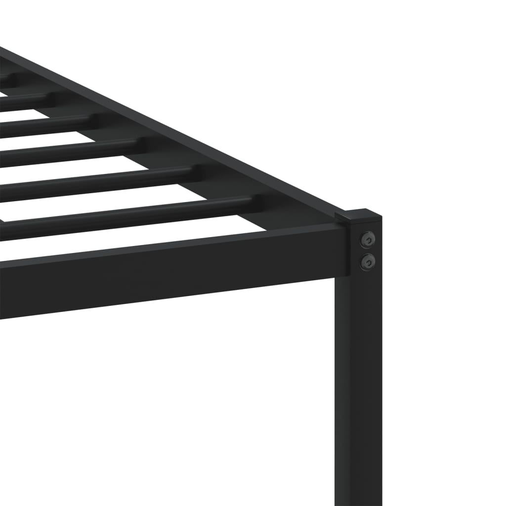 Metal Bed Frame without Mattress Sonoma Oak 137x190 cm