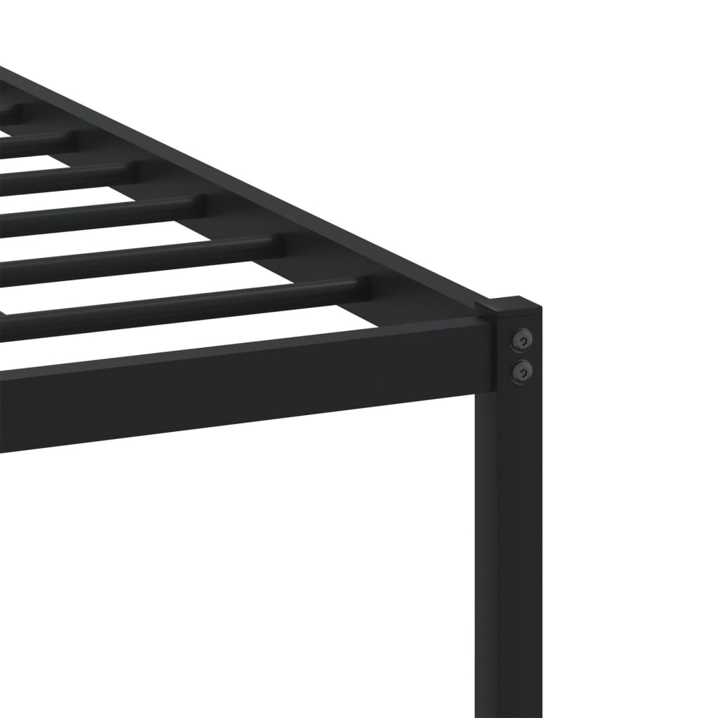 Metal Bed Frame without Mattress Sonoma Oak 160x200 cm