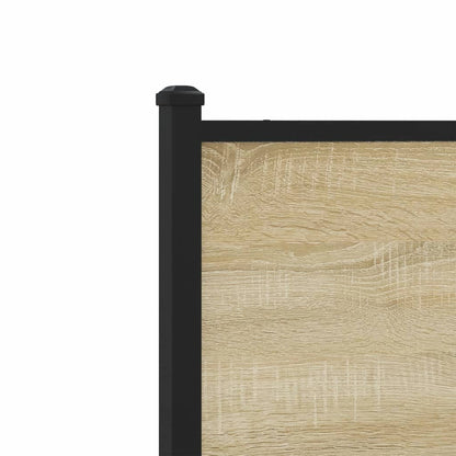 Metal Bed Frame without Mattress Sonoma Oak 90x200 cm
