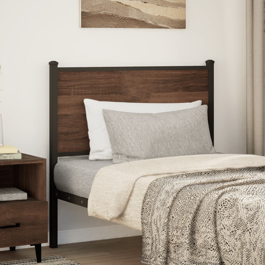 Replace Headboard Brown Oak 75 cm Engineered Wood and Steel