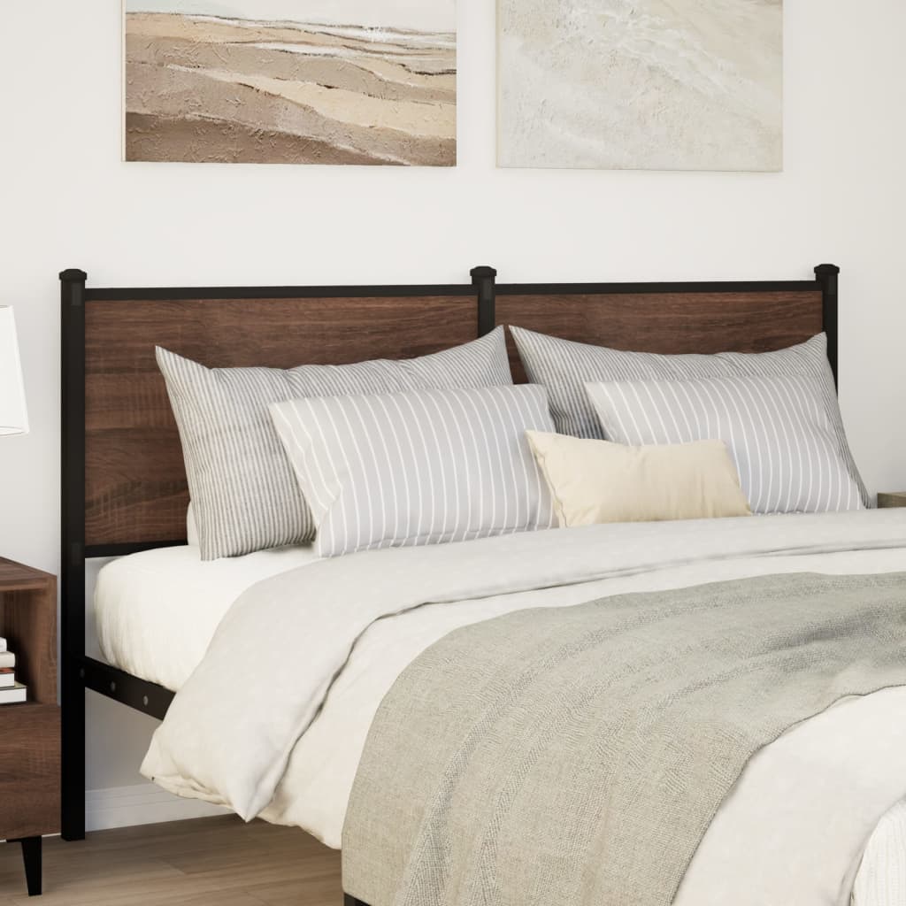 Replace Headboard Brown Oak 140 cm Engineered Wood and Steel