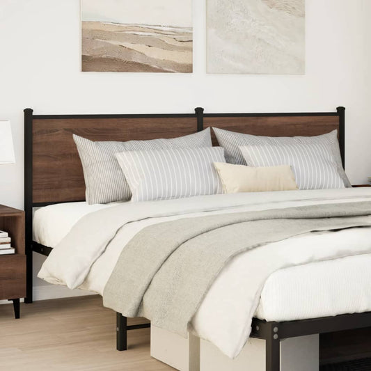 Replace Headboard Brown Oak 180 cm Engineered Wood and Steel