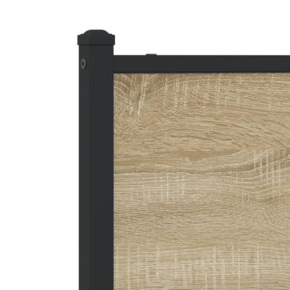 Metal Bed Frame without Mattress Sonoma Oak 80x200 cm